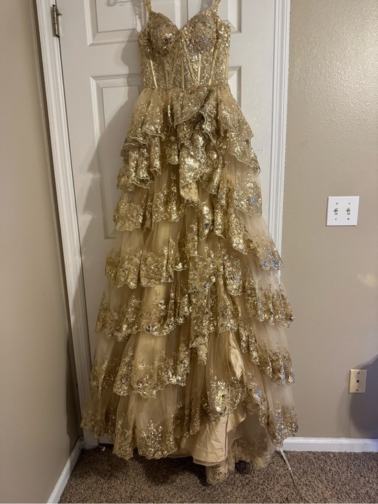 Sherri Hill Dresses & Skirts - Sherri Hill Champagne Sequin Evening Gown
